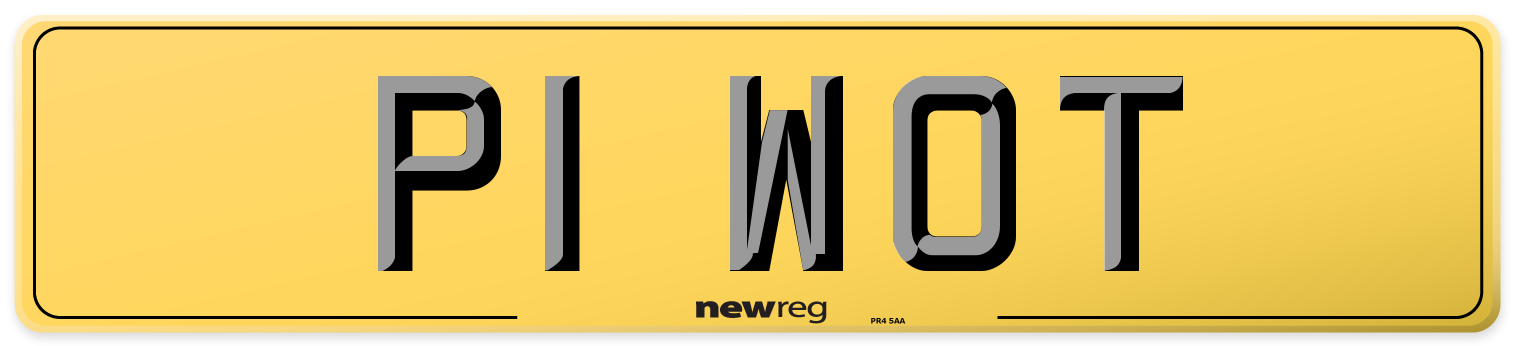P1 WOT Rear Number Plate