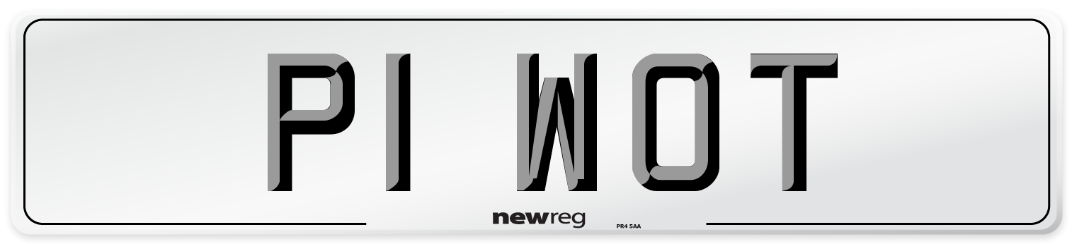 P1 WOT Front Number Plate