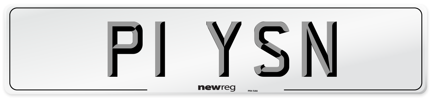 P1 YSN Front Number Plate