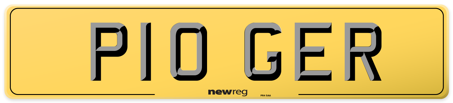 P10 GER Rear Number Plate