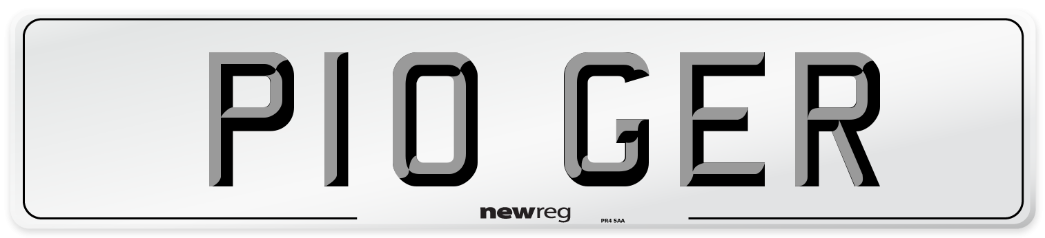 P10 GER Front Number Plate