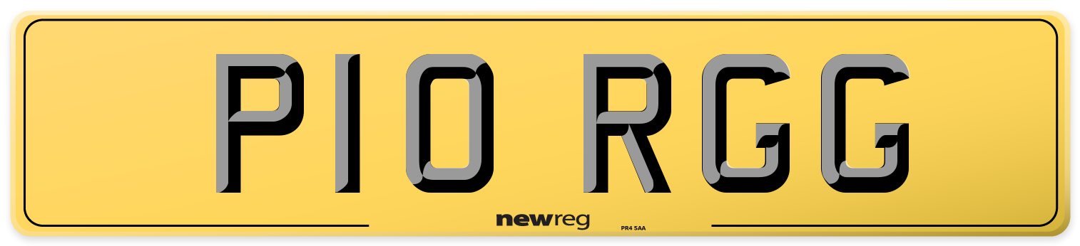 P10 RGG Rear Number Plate