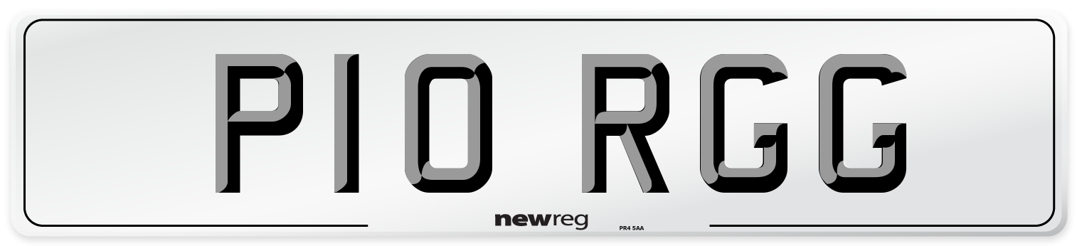 P10 RGG Front Number Plate