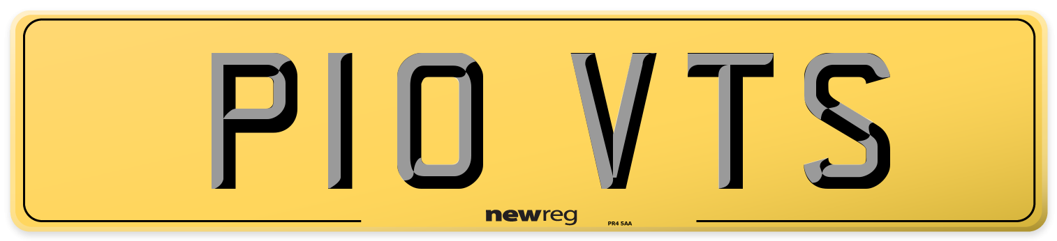 P10 VTS Rear Number Plate