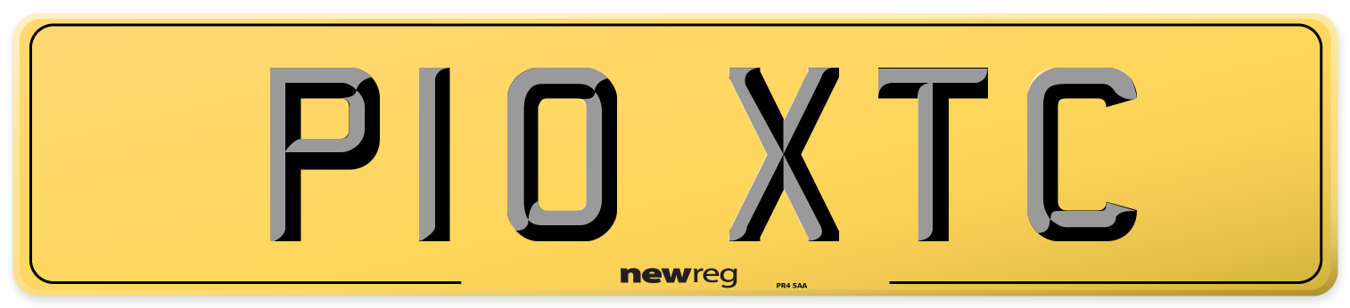 P10 XTC Rear Number Plate