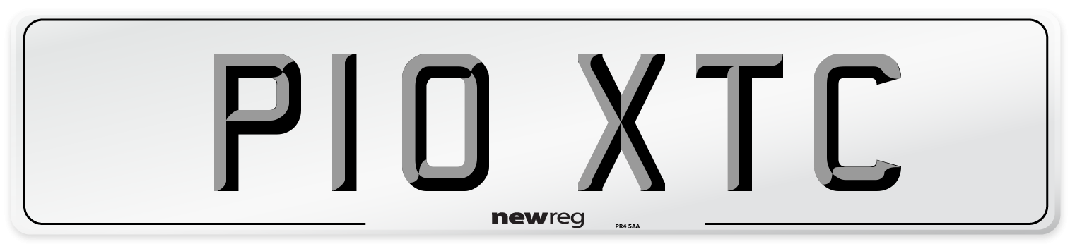 P10 XTC Front Number Plate