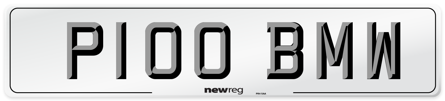 P100 BMW Front Number Plate