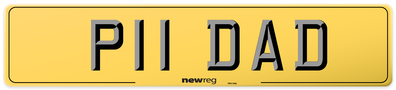 P11 DAD Rear Number Plate