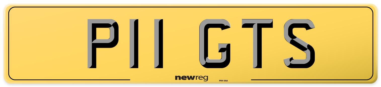 P11 GTS Rear Number Plate