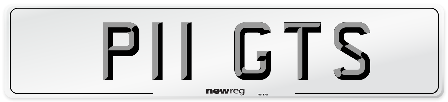 P11 GTS Front Number Plate