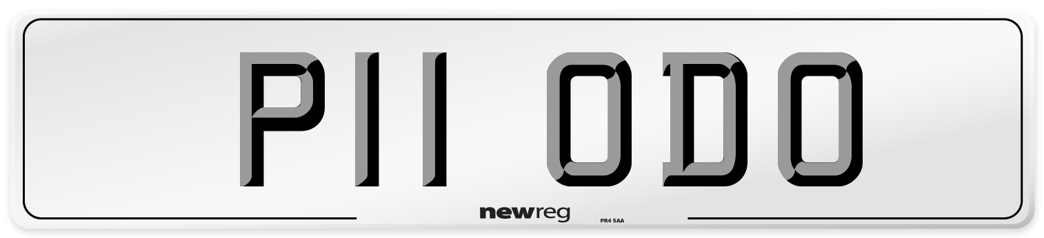 P11 ODO Front Number Plate
