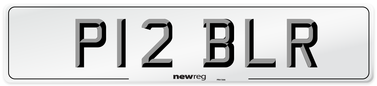 P12 BLR Front Number Plate