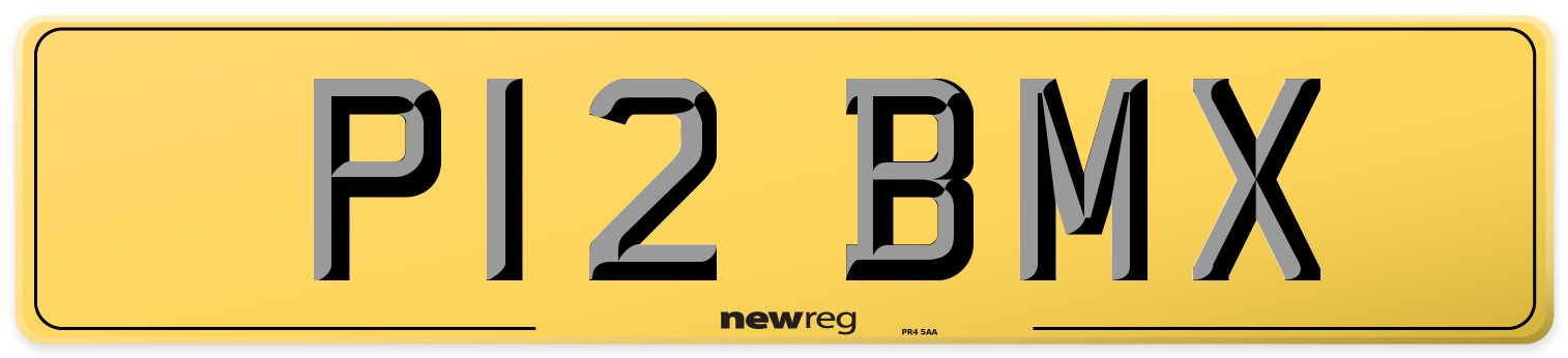 P12 BMX Rear Number Plate