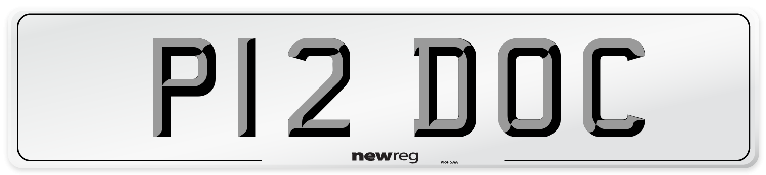 P12 DOC Front Number Plate