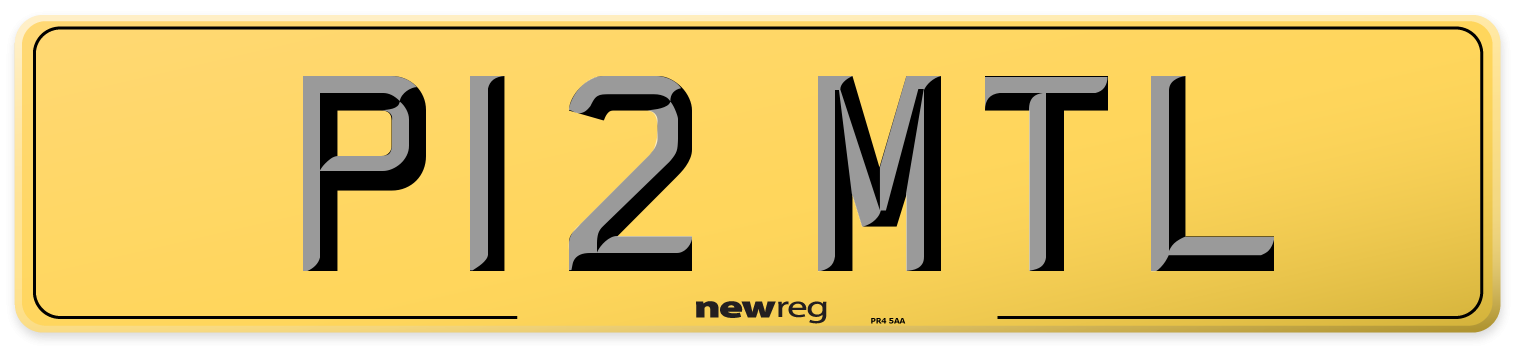 P12 MTL Rear Number Plate