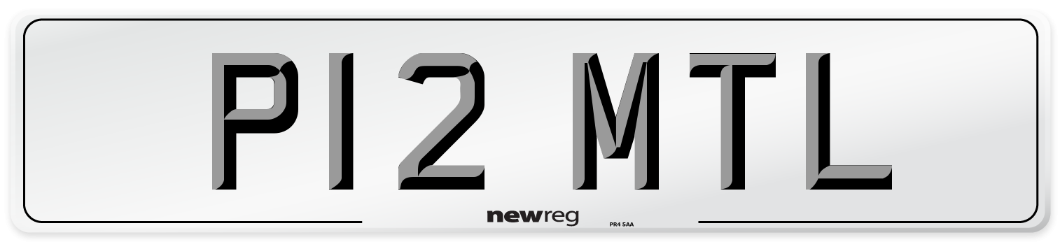 P12 MTL Front Number Plate