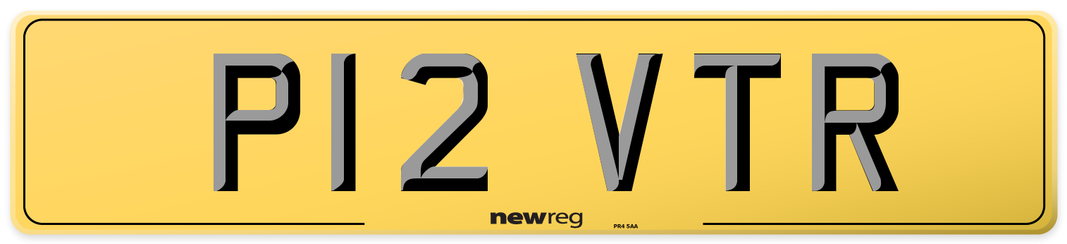 P12 VTR Rear Number Plate