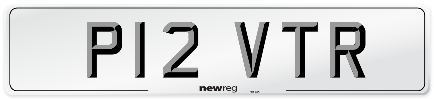 P12 VTR Front Number Plate