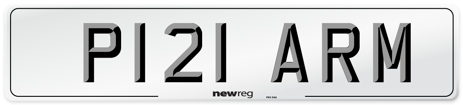 P121 ARM Front Number Plate