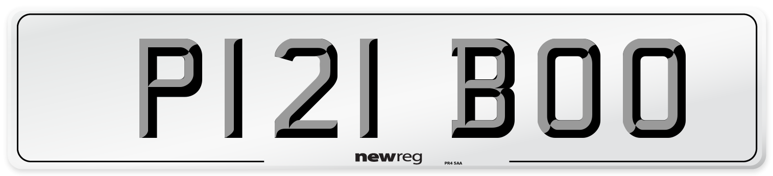 P121 BOO Front Number Plate