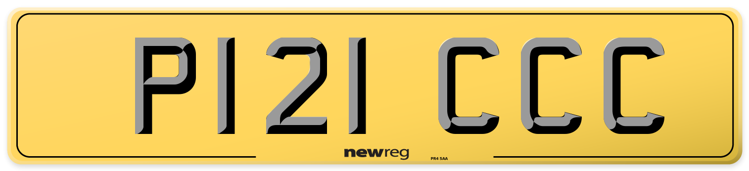 P121 CCC Rear Number Plate