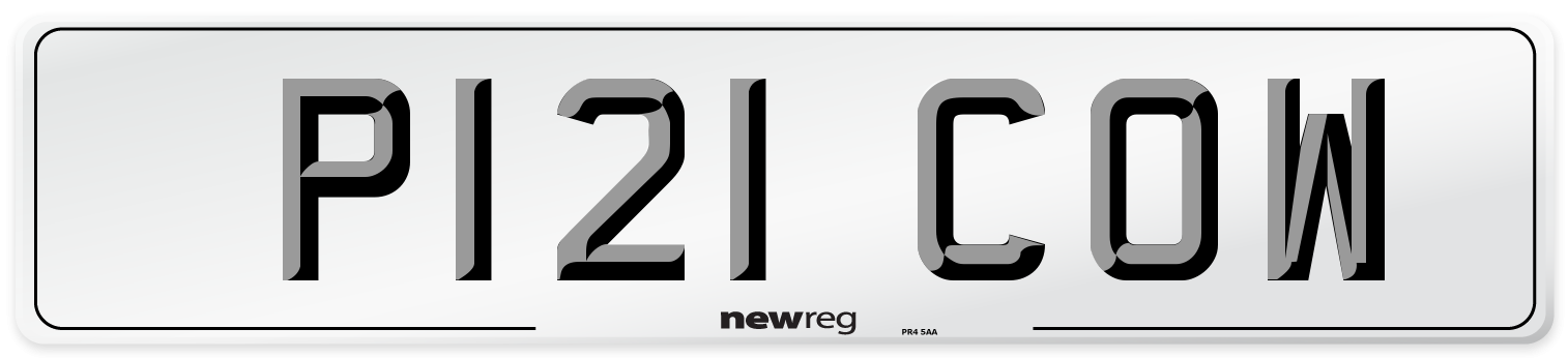P121 COW Front Number Plate