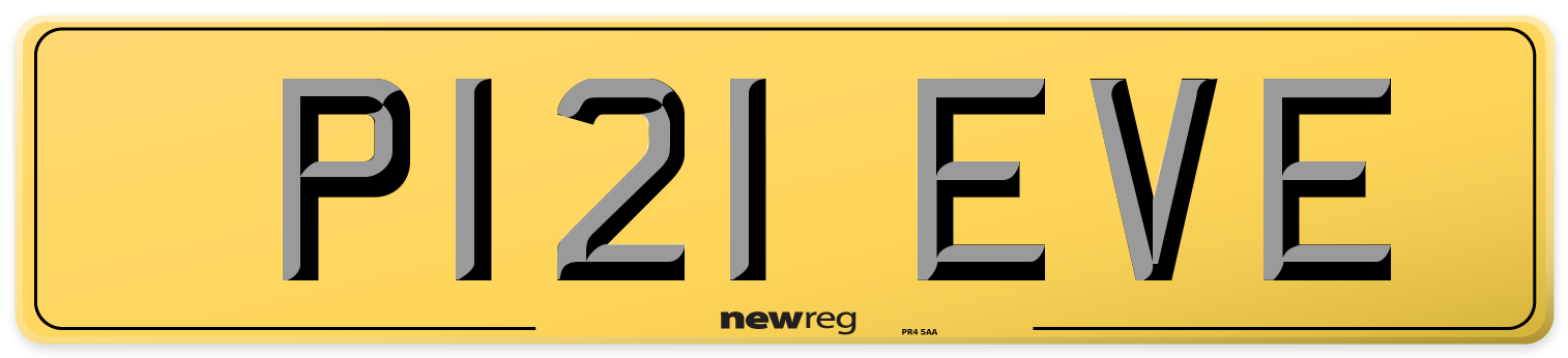 P121 EVE Rear Number Plate