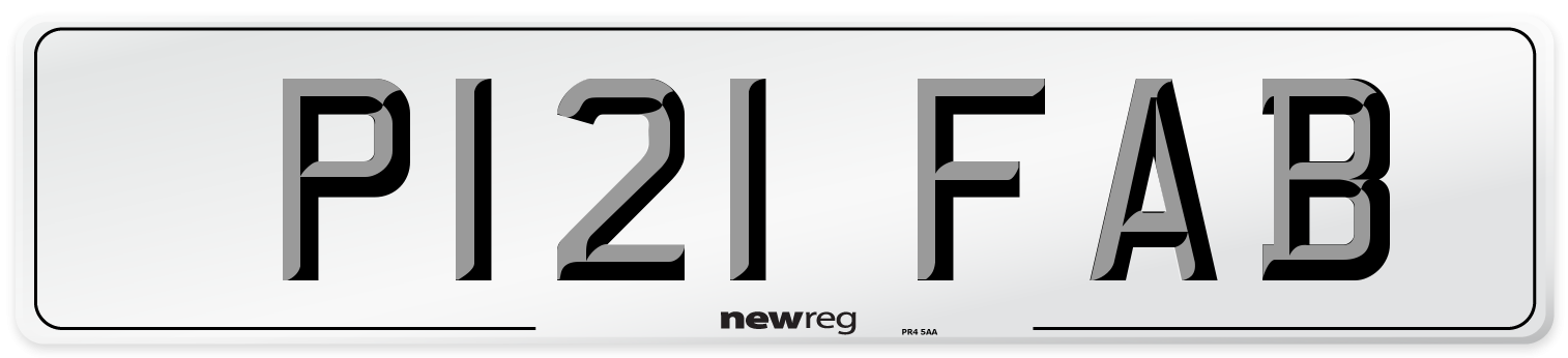 P121 FAB Front Number Plate