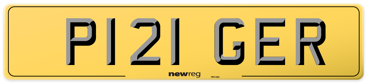 P121 GER Rear Number Plate