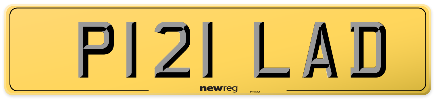 P121 LAD Rear Number Plate