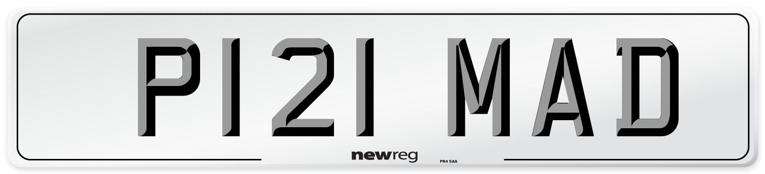 P121 MAD Front Number Plate