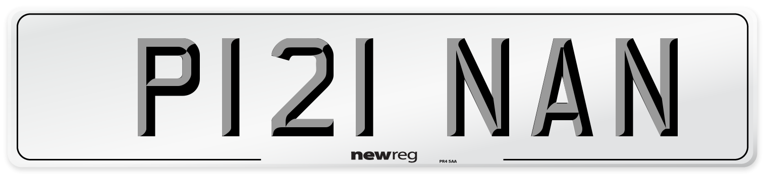 P121 NAN Front Number Plate