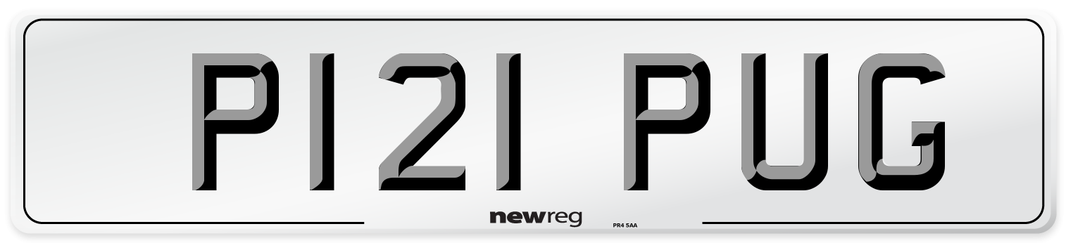 P121 PUG Front Number Plate
