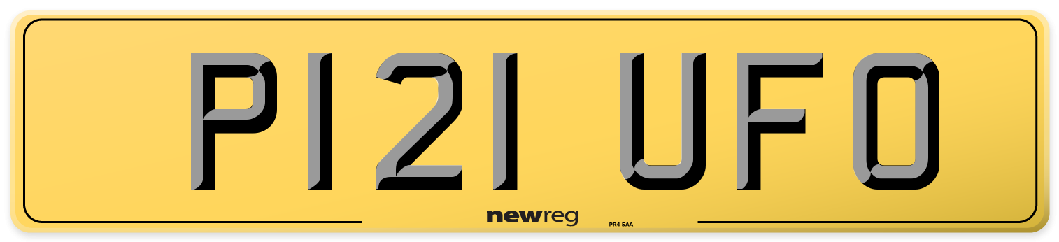 P121 UFO Rear Number Plate