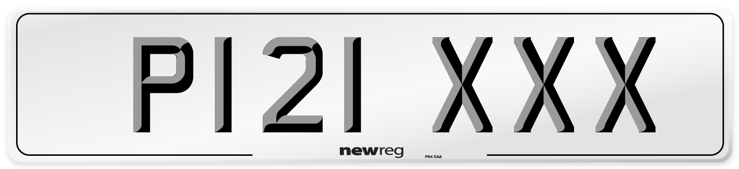 P121 XXX Front Number Plate