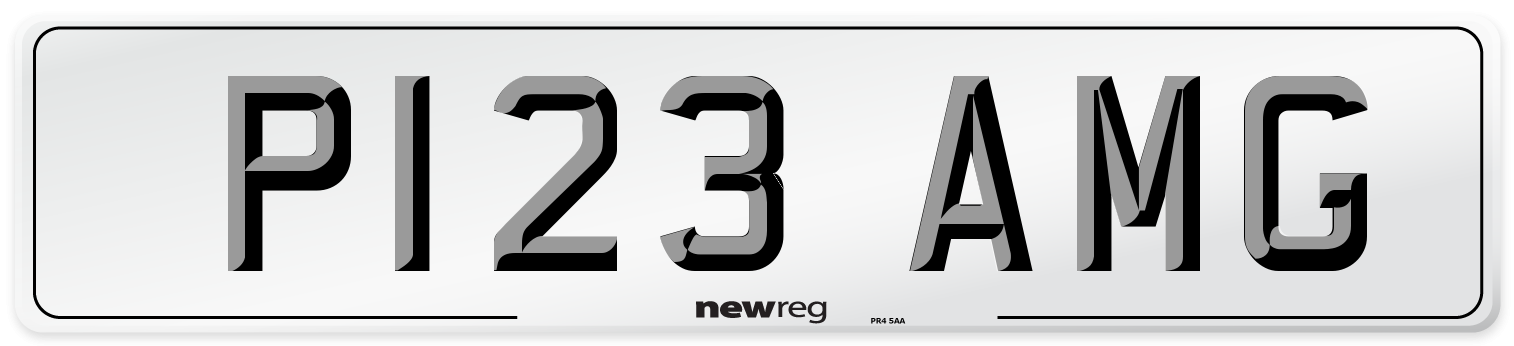 P123 AMG Front Number Plate