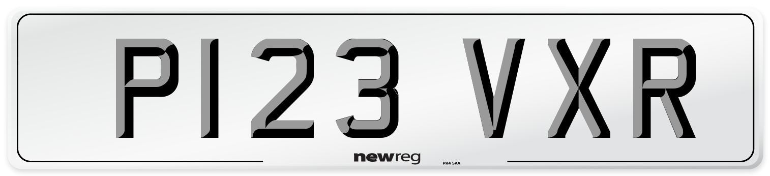 P123 VXR Front Number Plate