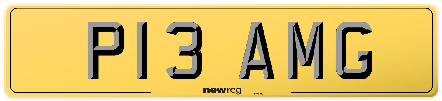 P13 AMG Rear Number Plate