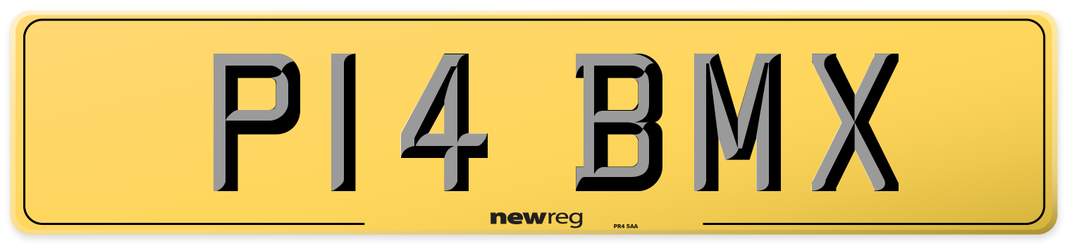 P14 BMX Rear Number Plate