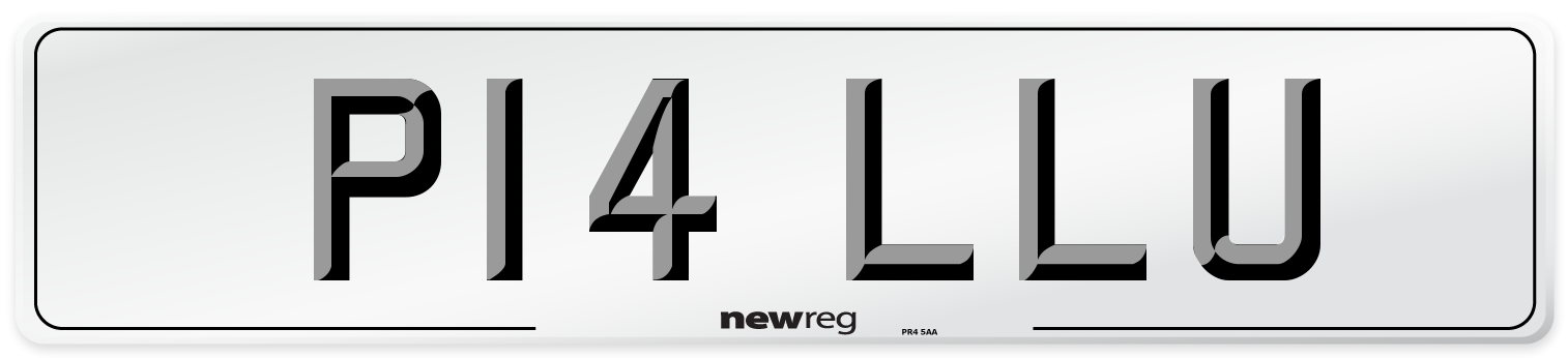 P14 LLU Front Number Plate