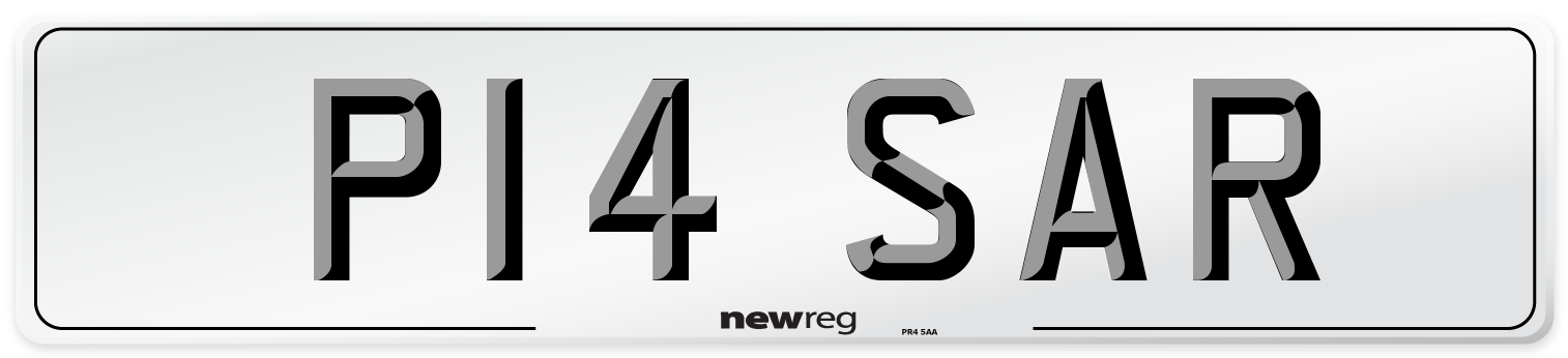 P14 SAR Front Number Plate
