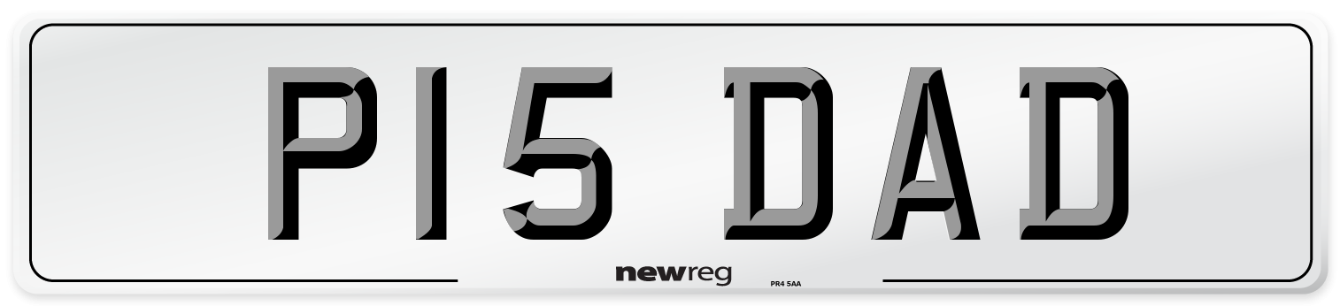 P15 DAD Front Number Plate