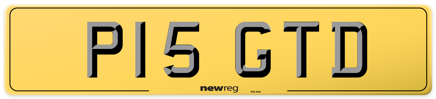 P15 GTD Rear Number Plate