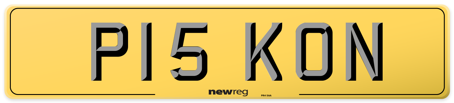 P15 KON Rear Number Plate