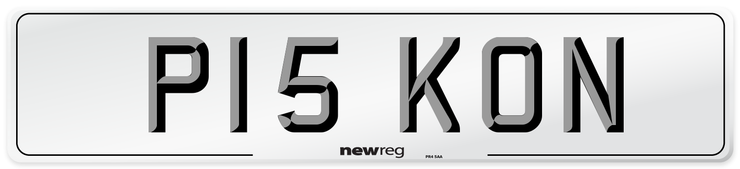 P15 KON Front Number Plate