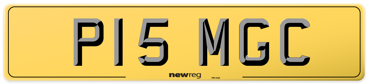 P15 MGC Rear Number Plate