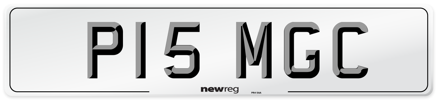 P15 MGC Front Number Plate