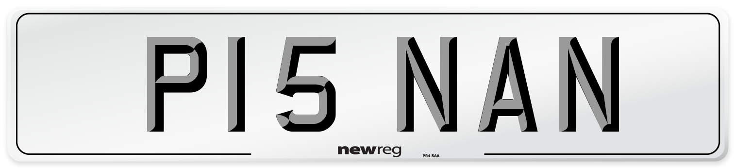 P15 NAN Front Number Plate