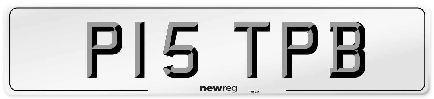 P15 TPB Front Number Plate