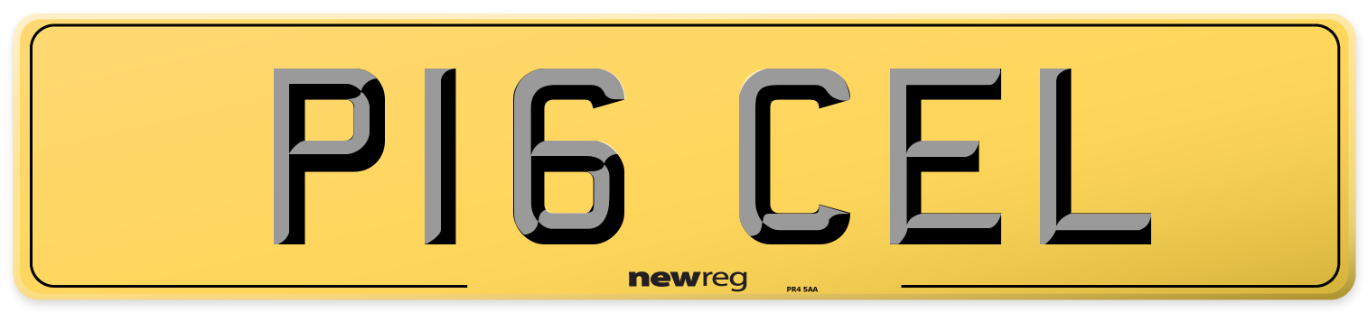 P16 CEL Rear Number Plate